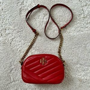 Tory Burch Kira Red Quilted Camera Bag - Like New